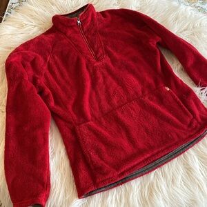 The North Face Red Fleece Pullover Half-Zip Jacket